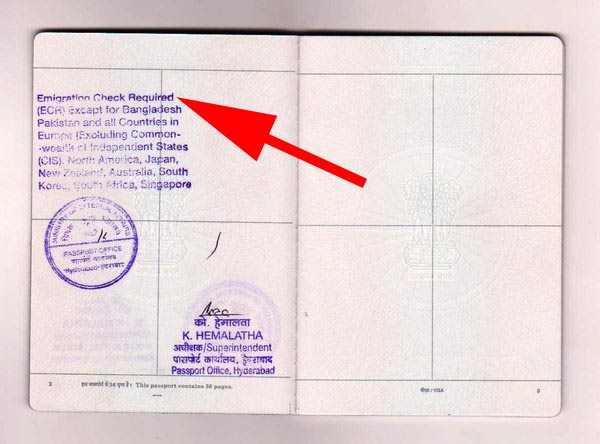ECR indian passport